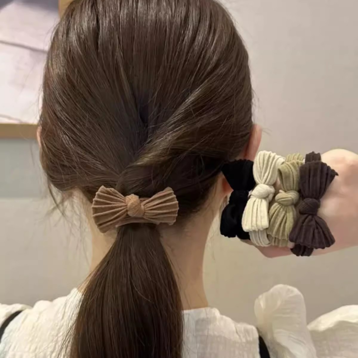 甜美女士发绳网红爆款2023新款高弹力蝴蝶结发绳