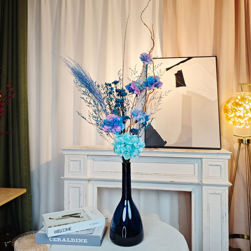 【天海蓝】轻奢高级永生花民宿客厅玄关样板间干花装饰艺术摆件