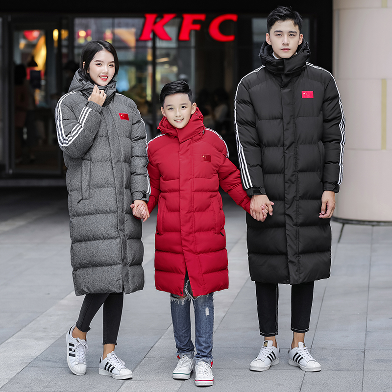 体育生冬训棉大衣男女休闲运动长款防风保暖经典款训练棉服外套