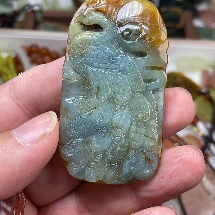 【闪购商品】岫玉颈饰合金美**画