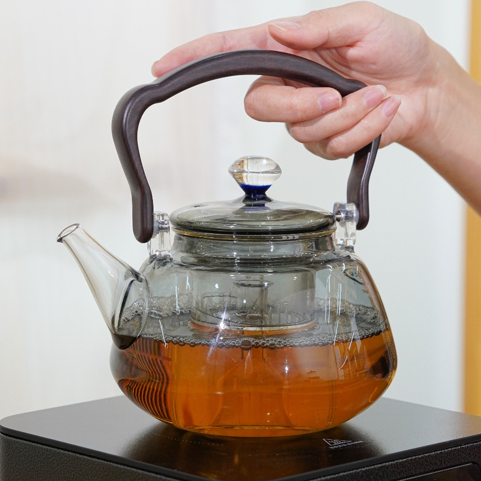 家用煮茶壶蒸煮一体加厚高硼硅耐热玻璃养生壶煮茶烧水电陶炉专用