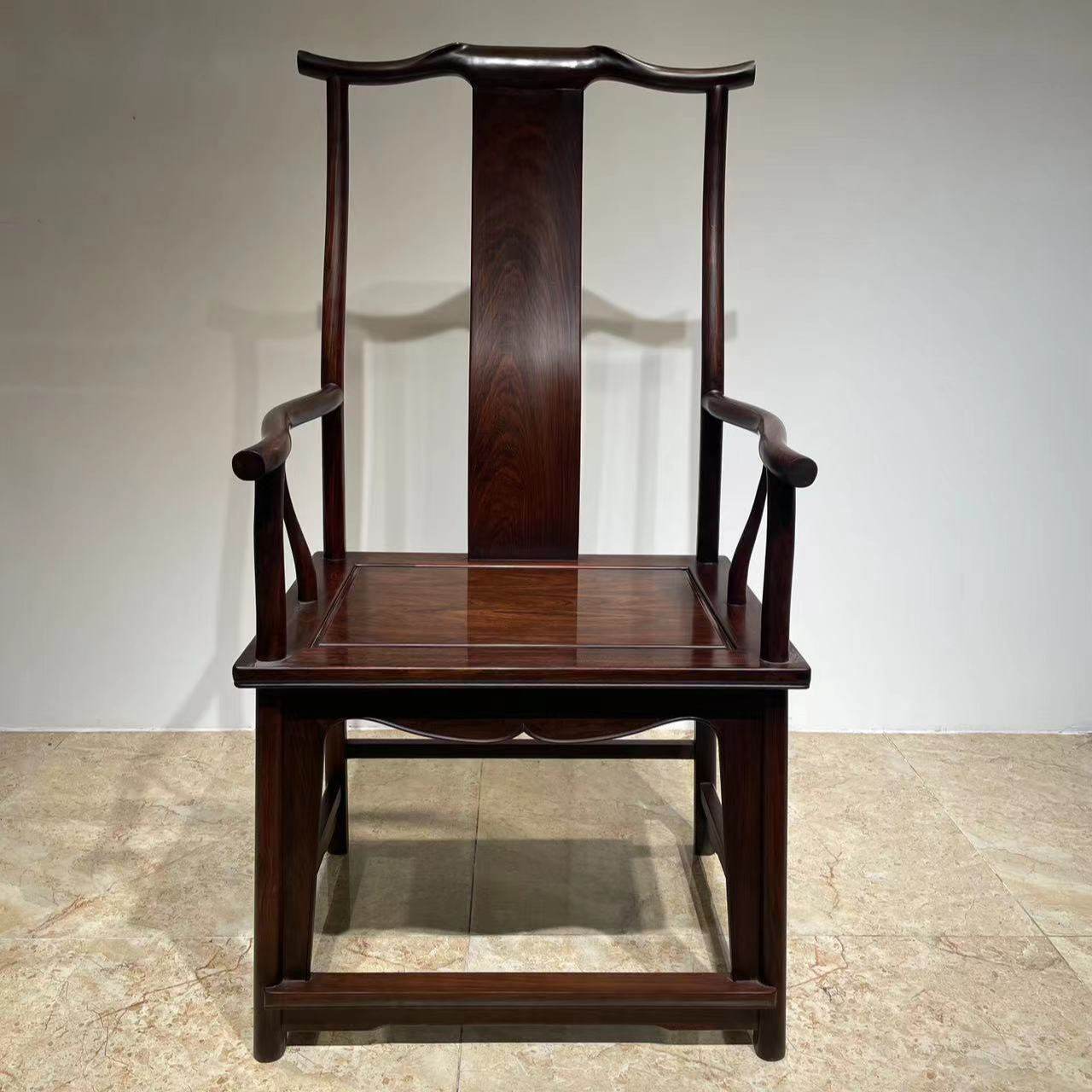 新中式实木东非酸z四出头官帽椅中式简约高靠背书房主人椅
