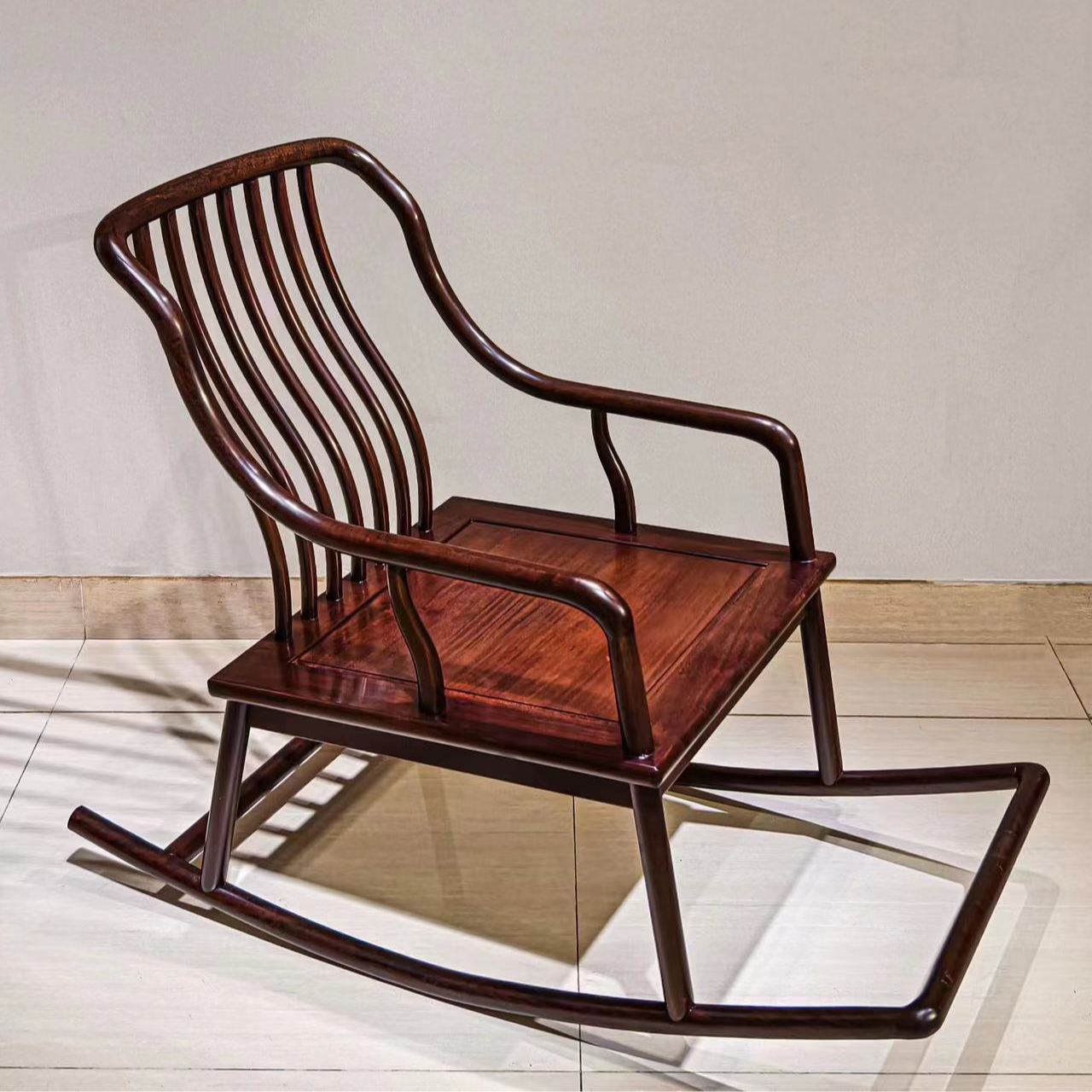 新中式实木摇摇椅午睡休闲摇椅单人沙发躺椅（大庆）