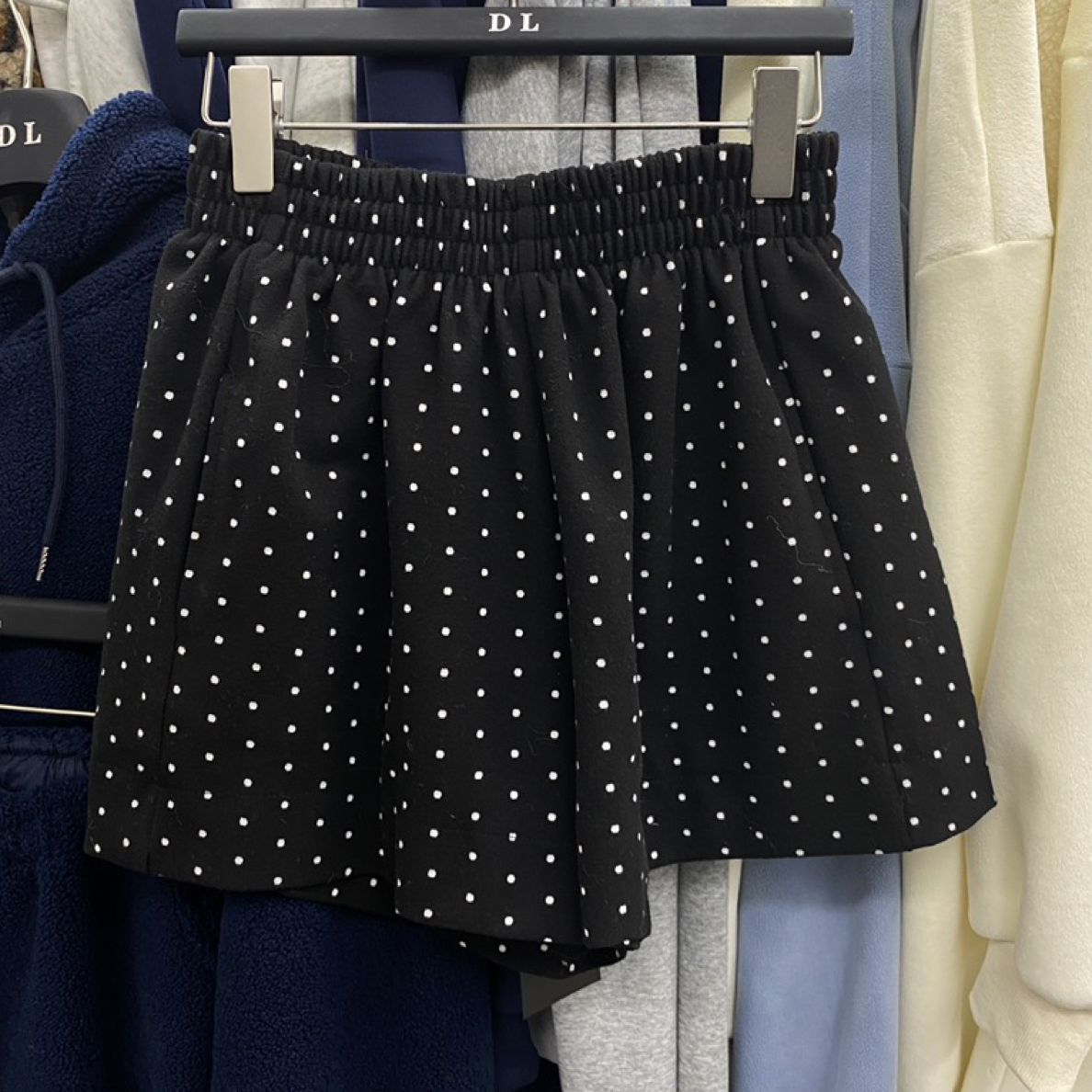 大萍子家 显瘦气质网红时尚高腰小香风波点短裤0020