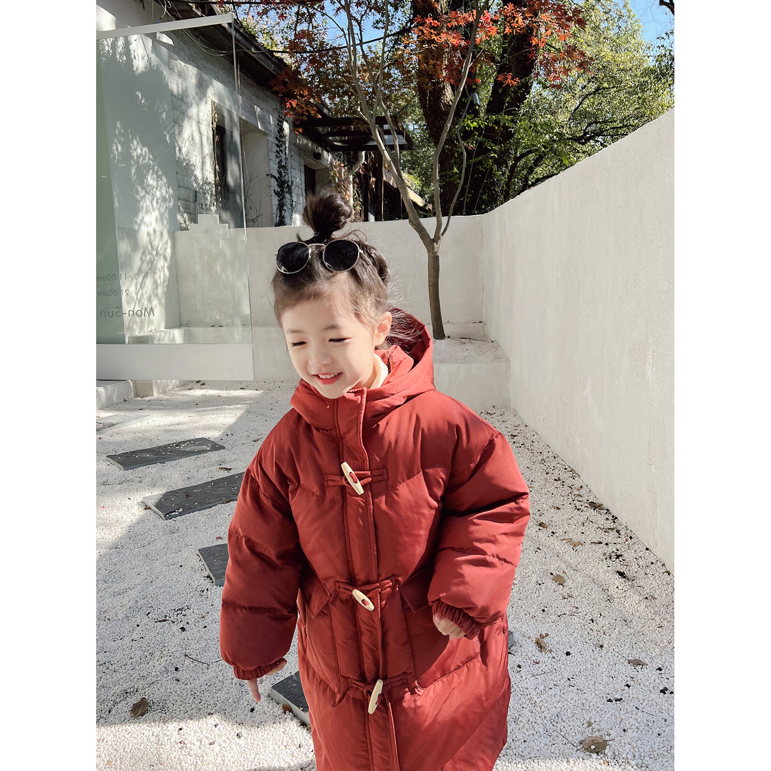 波司澄女宝户外羽绒服冬装新款洋气白鸭绒冬季中长款加厚外套上衣