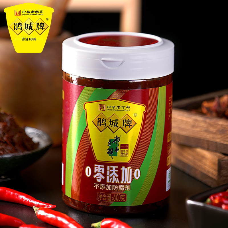 鹃城牌一年酿豆瓣酱600g易拉罐正宗老字号炒菜烧菜专用四川风味