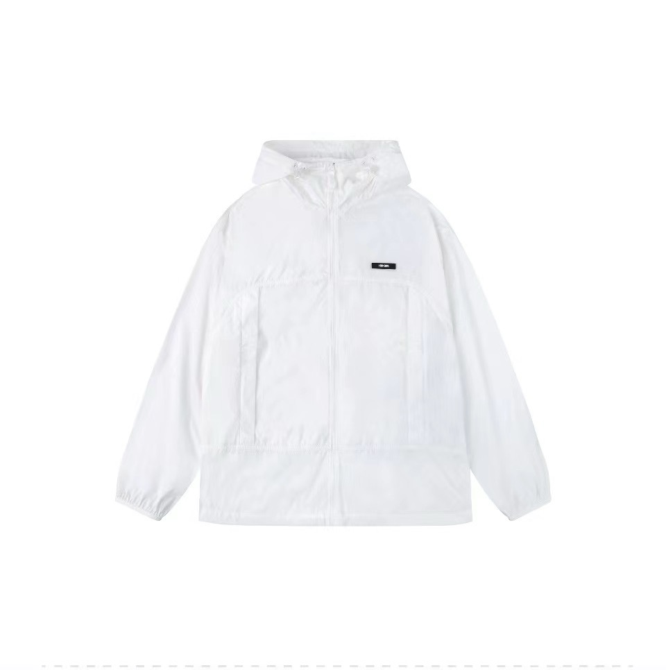 纯色基础硅胶标装饰设计轻薄防晒服