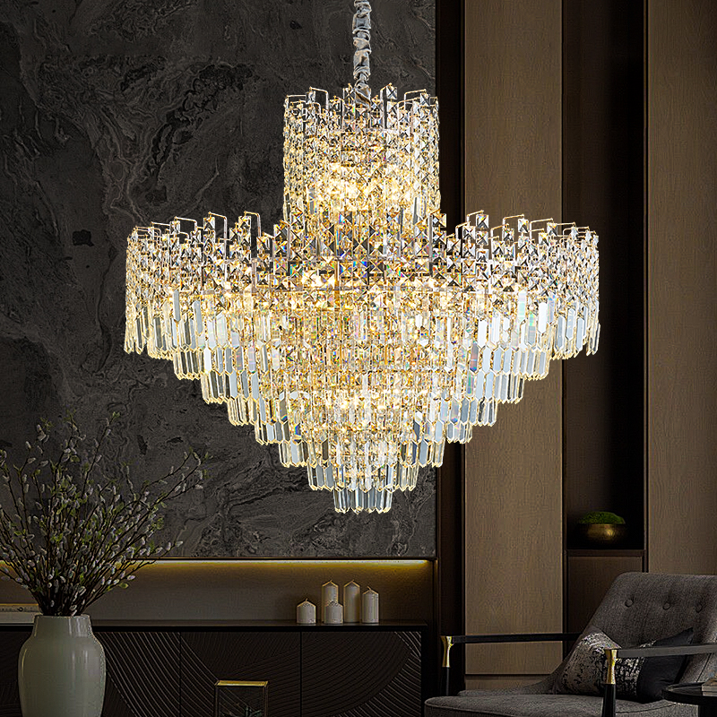 国亨创意后现代奢华大气轻奢港式客厅餐厅水晶吊灯大厅吧台水晶灯