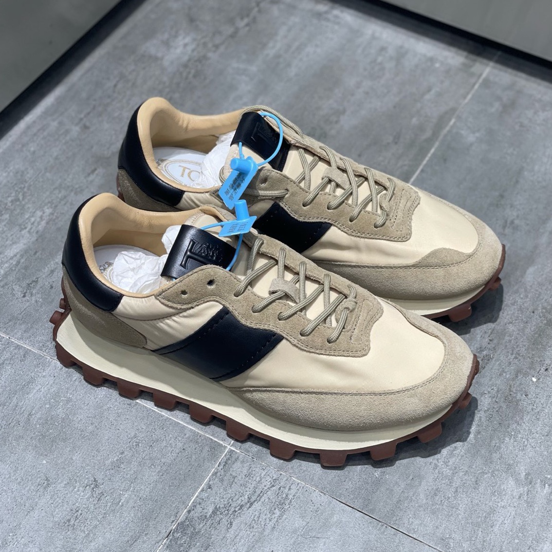 全新/41.5码/tod's 黑棕拼接跑鞋/原盒/公价3501hz5227