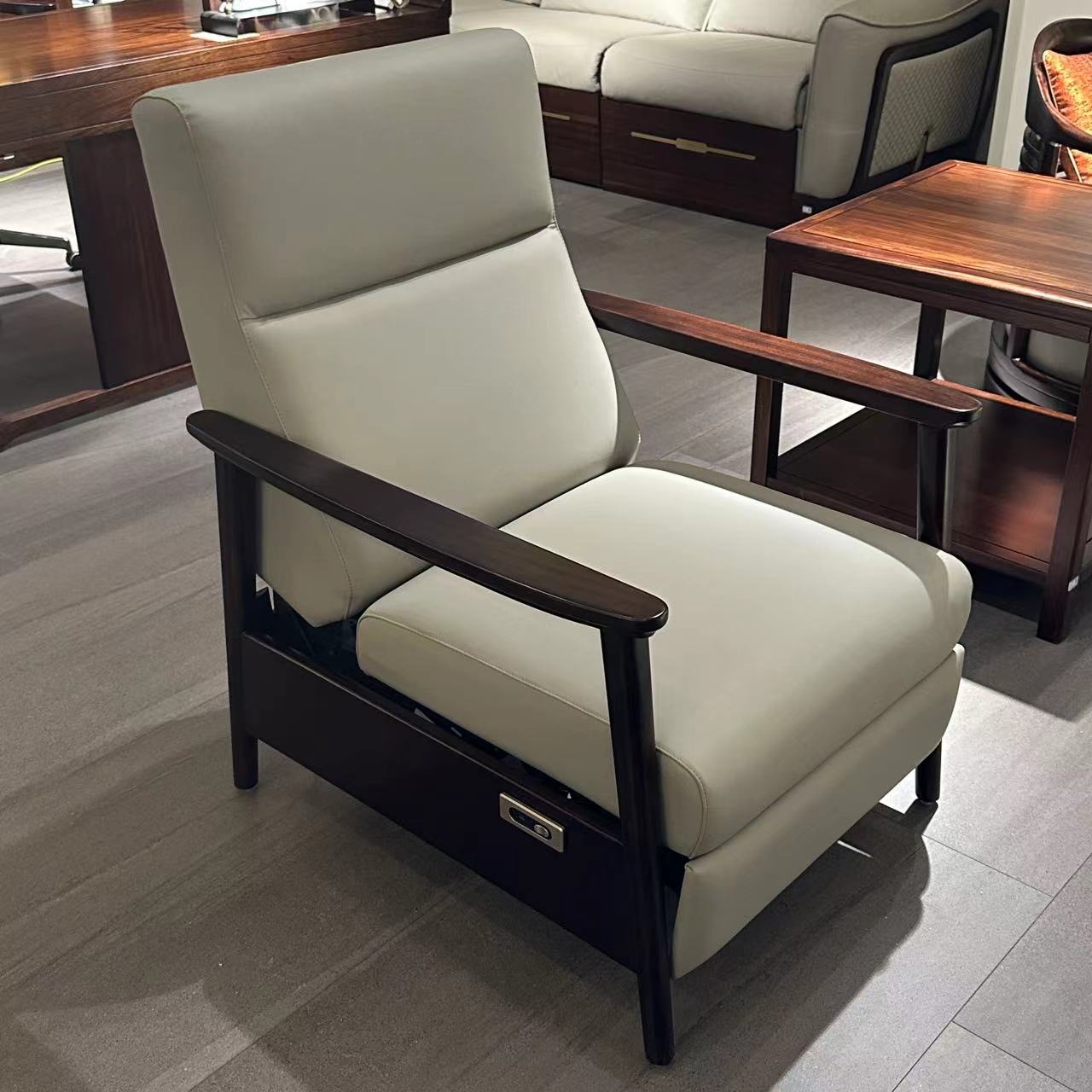 【黑檀木】电动沙发躺椅 79*86*101打开尺寸1.52