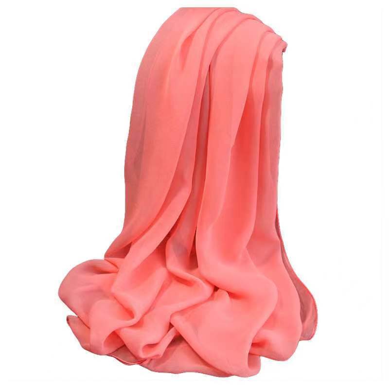 女士薄款丝巾围巾时尚百搭长款丝巾175x66cm多色经典女款春秋