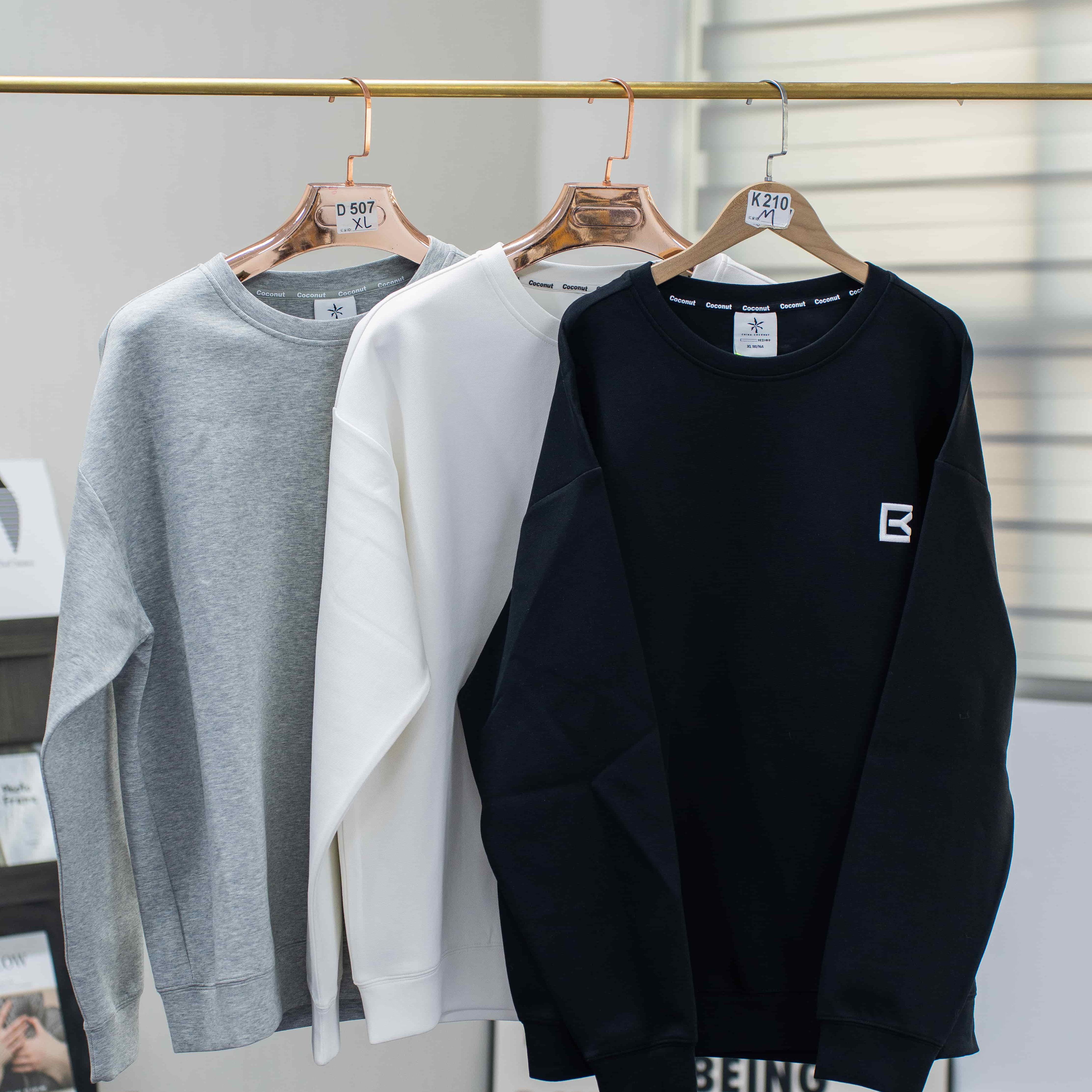 秋冬加厚男女款重磅上衣内搭宽松休闲圆领卫衣 046