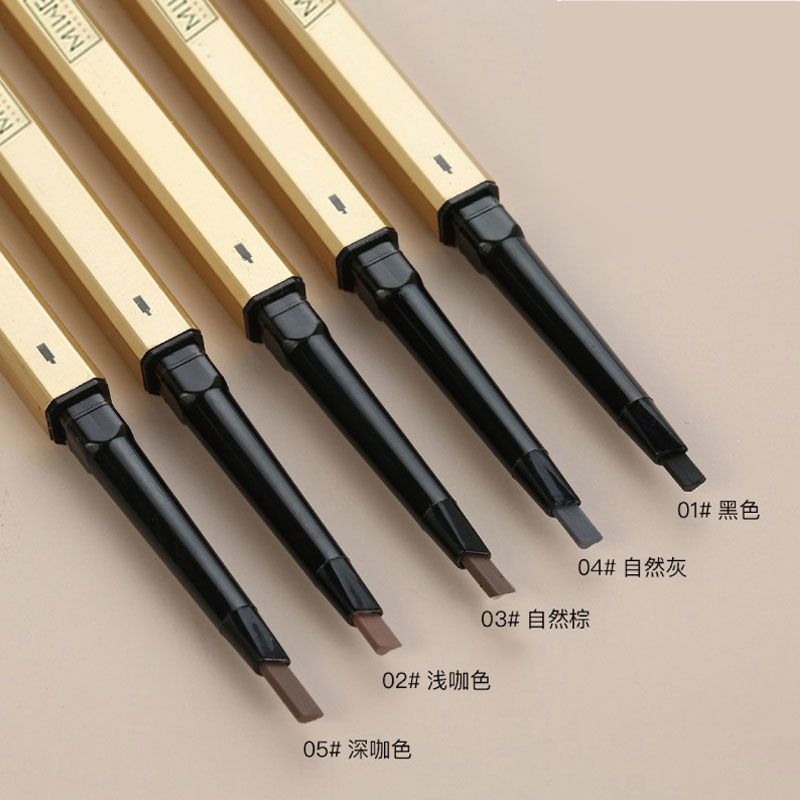 小金筷眉笔三角极细防水防汗不易脱色细头极细根根分女持久