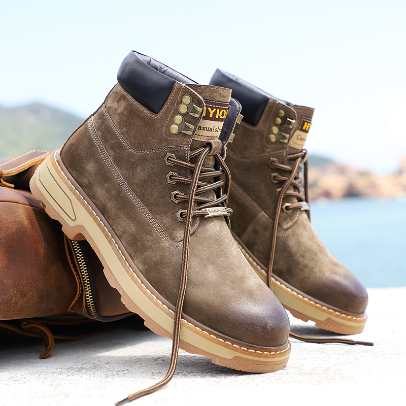 男款真皮马丁靴男鞋高帮鞋工装靴中帮皮靴户外登山冬季棉鞋男靴子