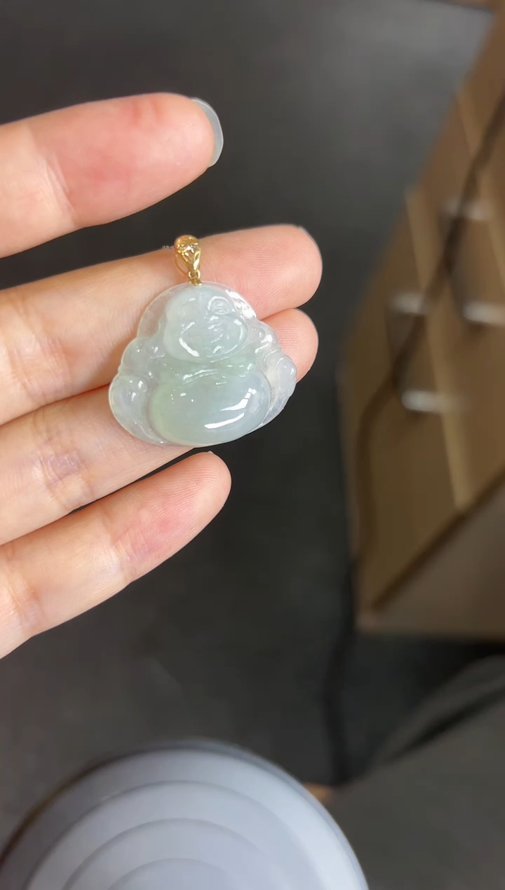 【闪购商品】翡翠颈饰18K金镶嵌YM286-1佛公