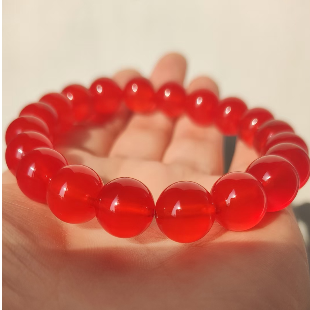 定制鱼惊石成品正圆1.0cm手链素款饰品手串鱼惊骨鱼石吊坠