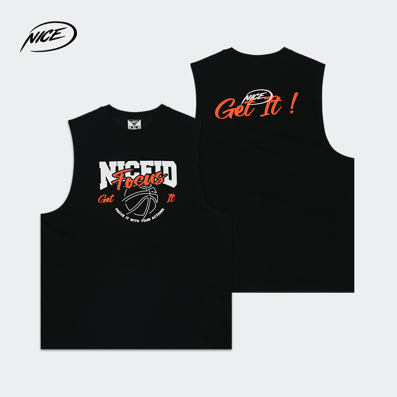 NICEID NICE篮球坎肩训练服实战透气运动背心宽松无袖上衣潮流