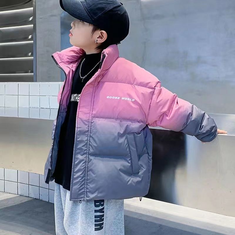 【推荐】男童棉服冬季2024新款儿童渐变色羽绒服棉衣宝宝棉