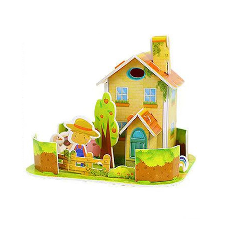 创意立体拼图儿童3D房子益智玩具手工DIY小屋