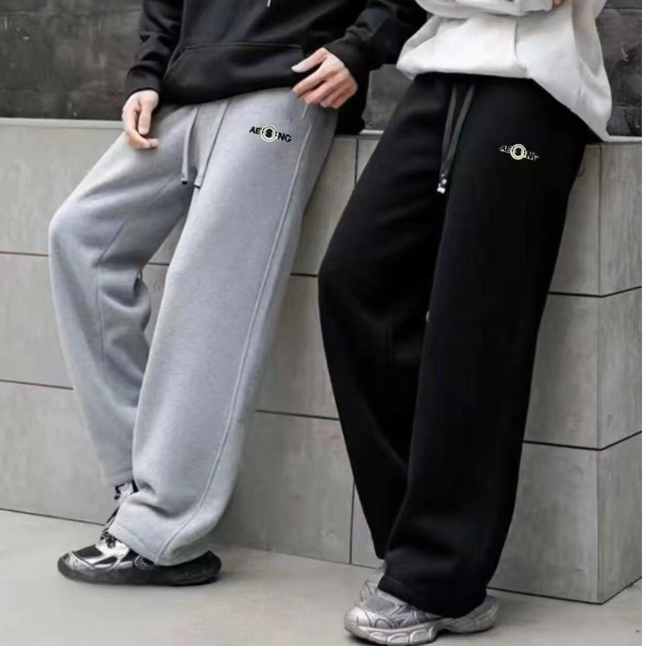 青仓【410-420】冬款中大童运动裤加绒加厚青少年卫裤休闲工装裤子