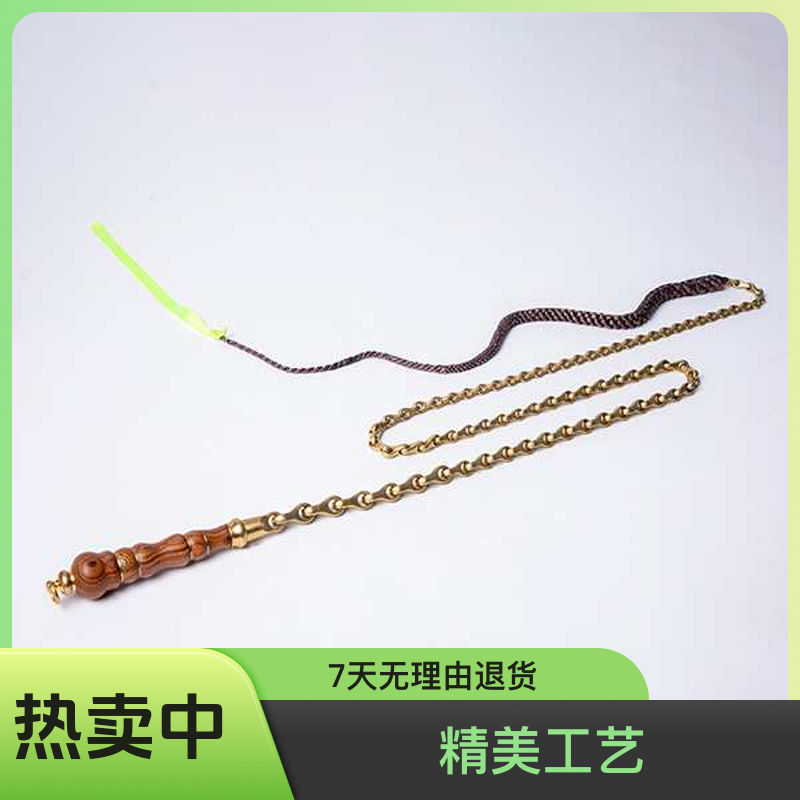 麒麟铜鞭，墨西哥花梨把手/纯铜龙骨鞭16