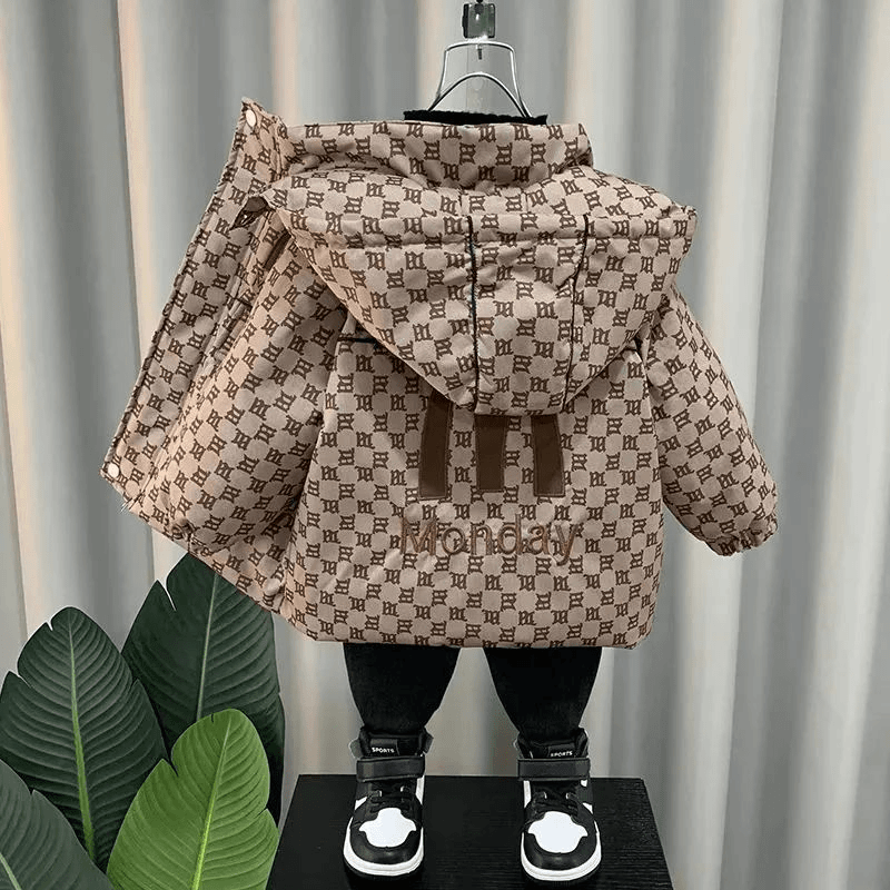 儿童男童棉服冬季外套2024新款加绒加厚反季炸街休闲保暖冬装帅气