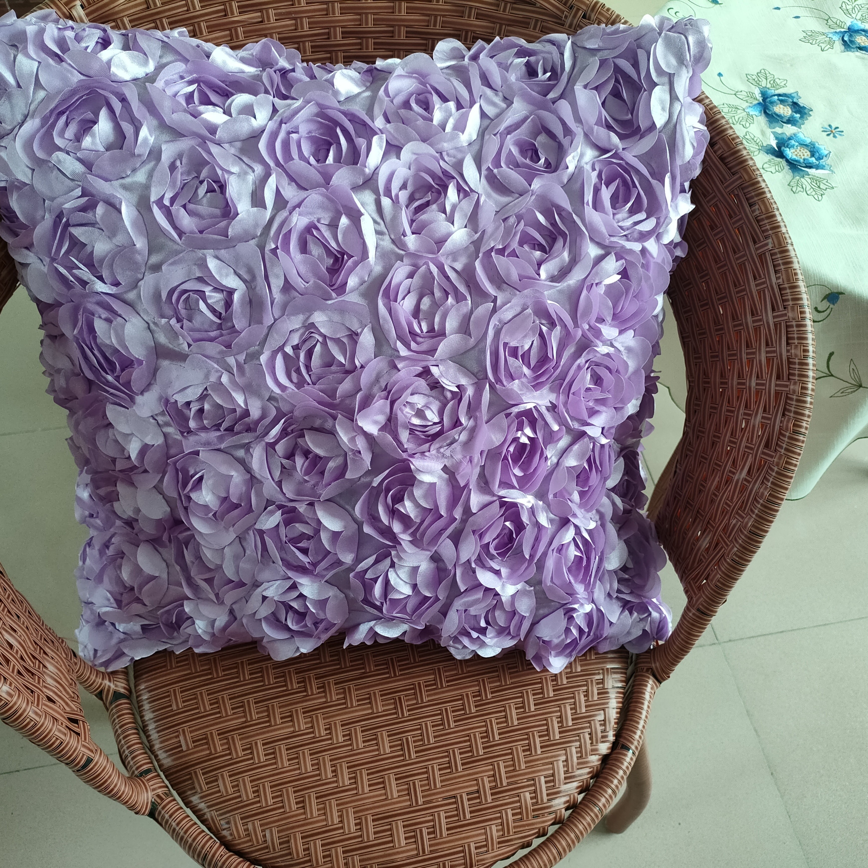 欧式大靠垫50x50cm，满工立体绣花，高端大气拍一发二