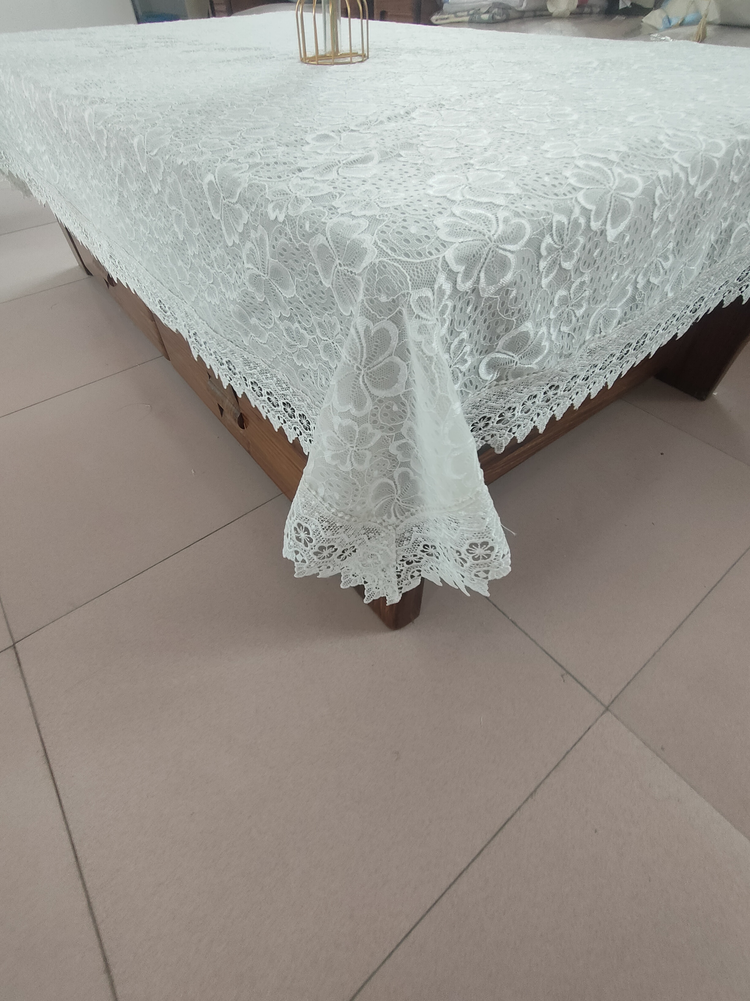 双层蕾丝多功能盖布，130*175cm，防尘透气，可搭可盖，轻薄款好打理