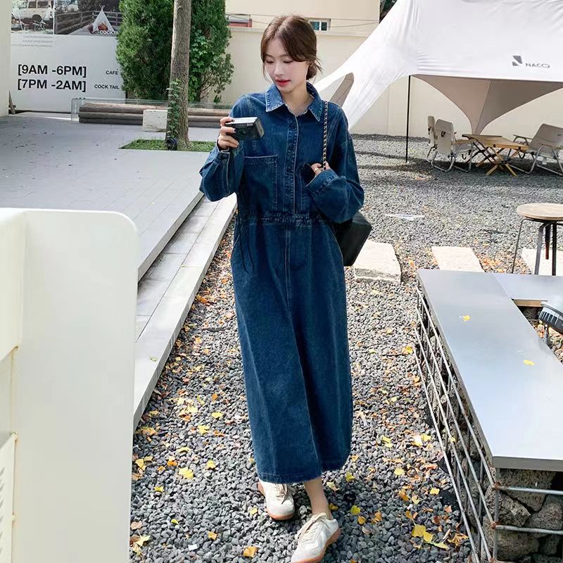 美式复古背带牛仔裤设计感宽松阔腿直筒阔腿裤