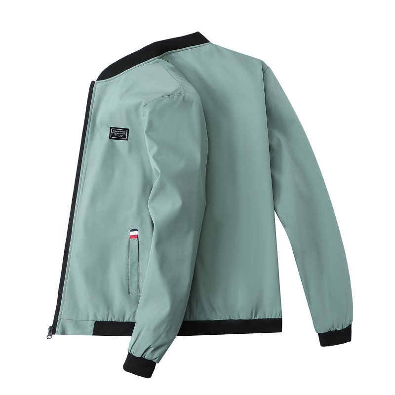 春秋季新款男士外套纯色休闲修身帅气中青年上衣夹克衫外套男衣服