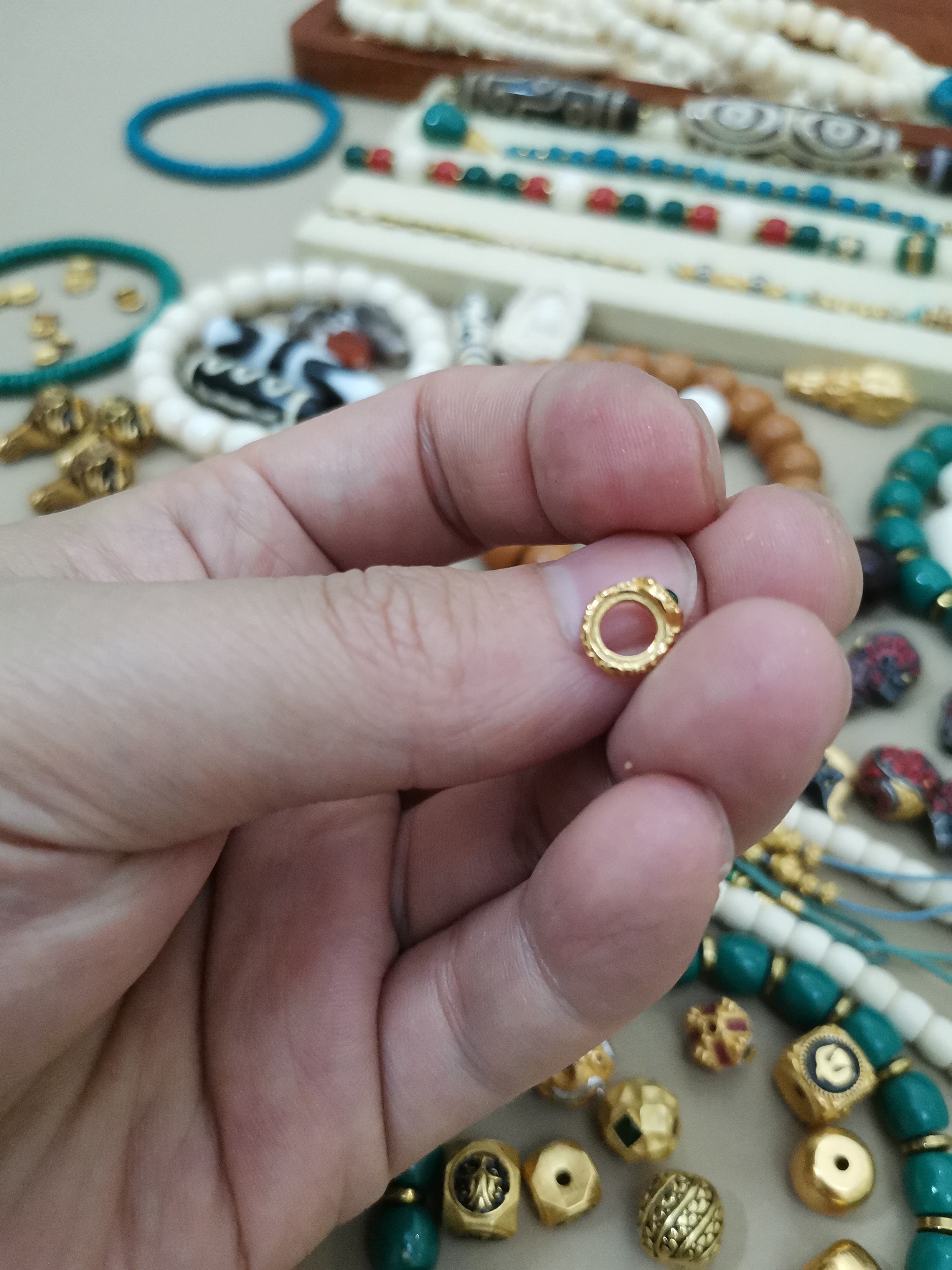 925银银制品 k8mm配饰一个卡环一个配饰一个