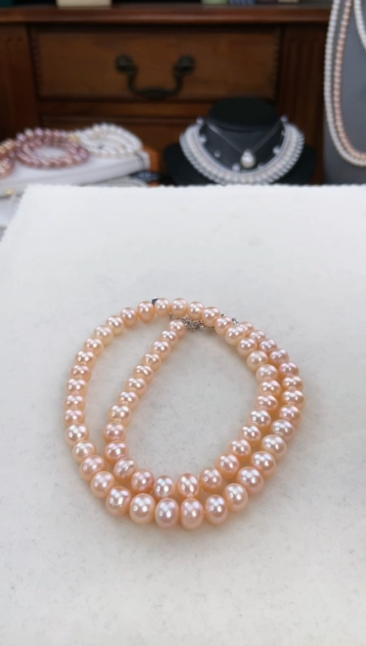 【闪购商品】淡水珍珠项链未镶嵌无核极光7-8mm148