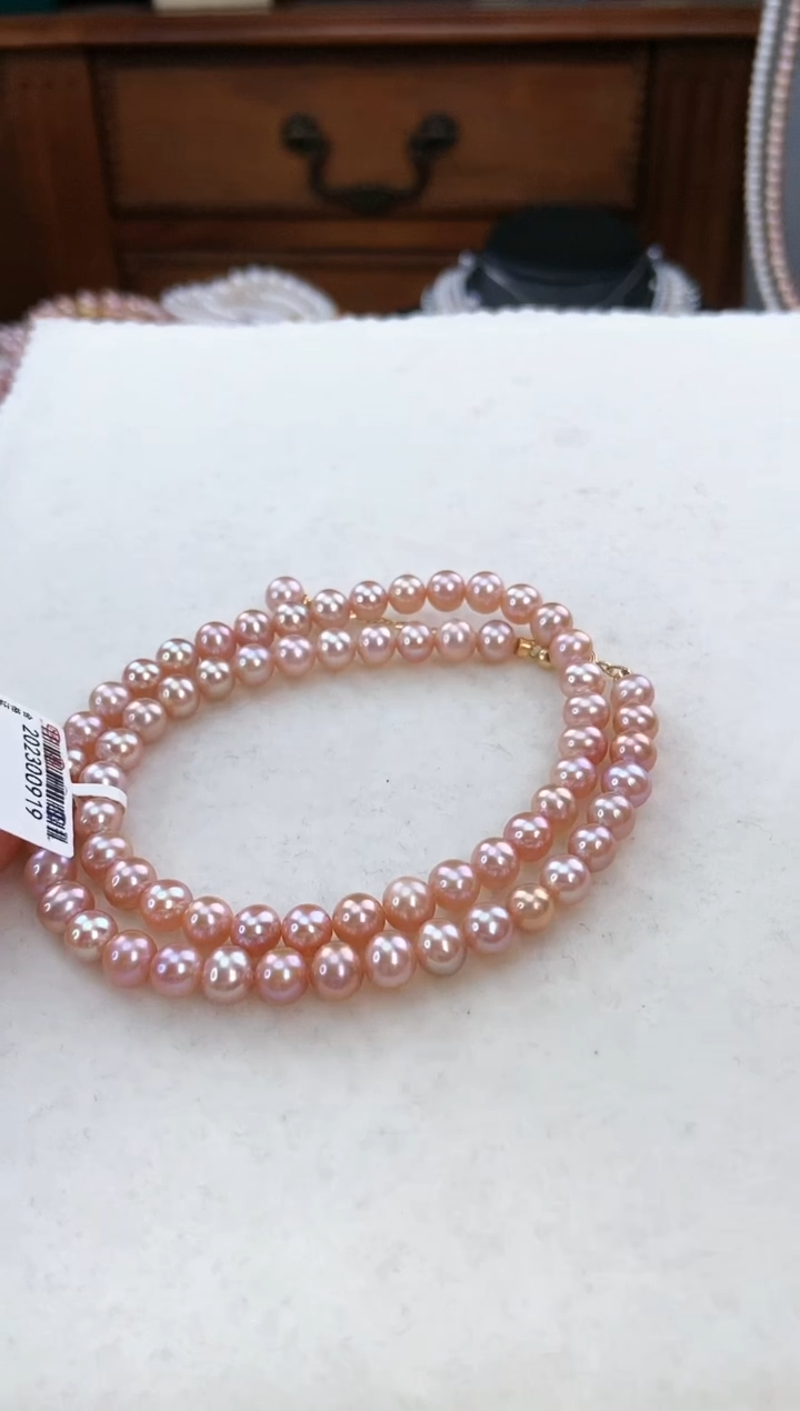 【闪购商品】淡水珍珠颈饰未镶嵌无核极光6-7mm天然珍珠508