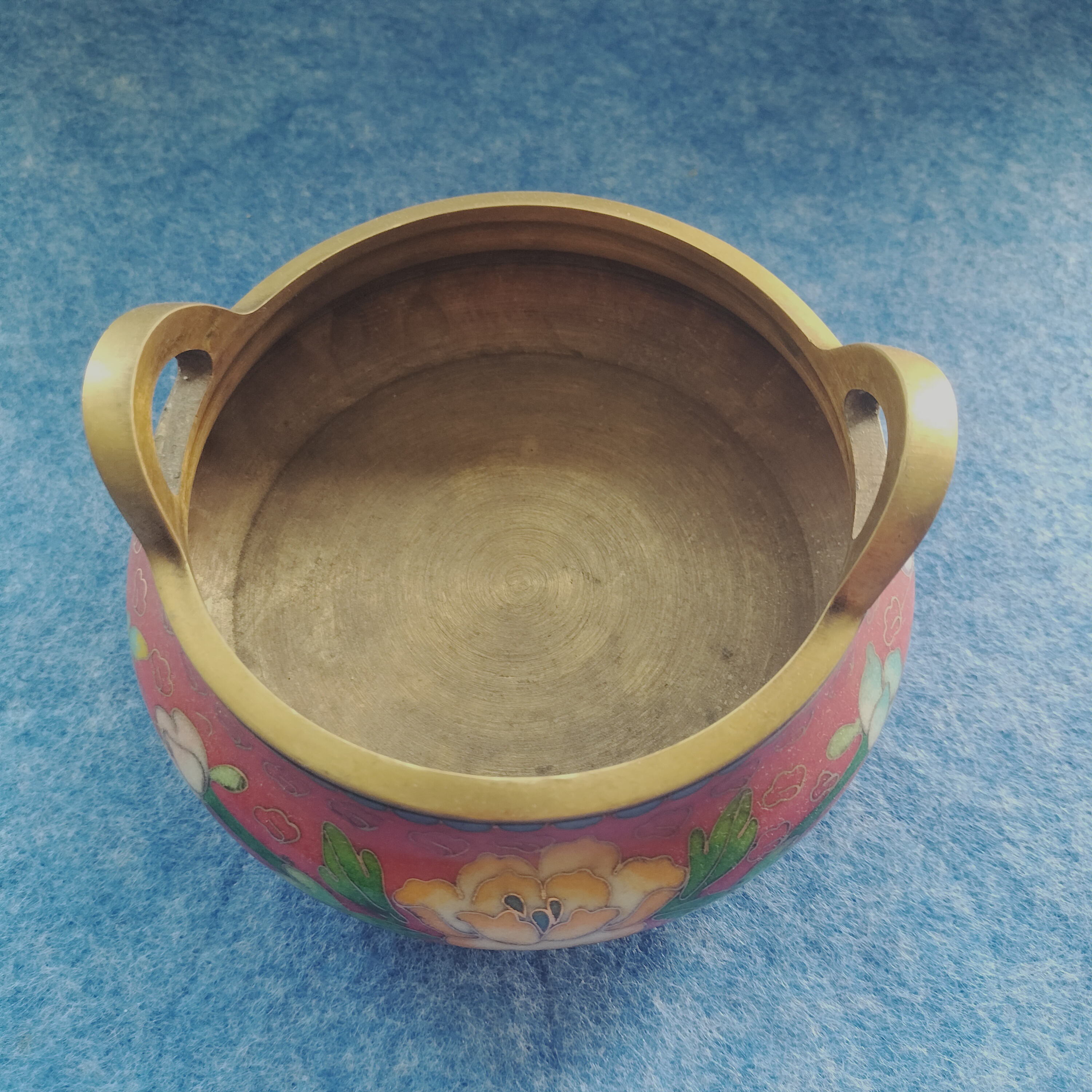 景泰蓝铜香炉，品相完好，改拍链接一物一拍！