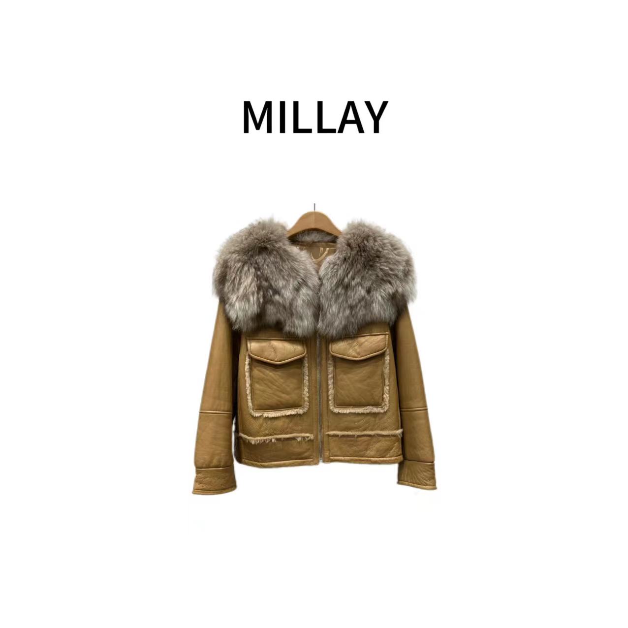 LA VIDA-「保命一体」两色大毛领加厚保暖短款外套