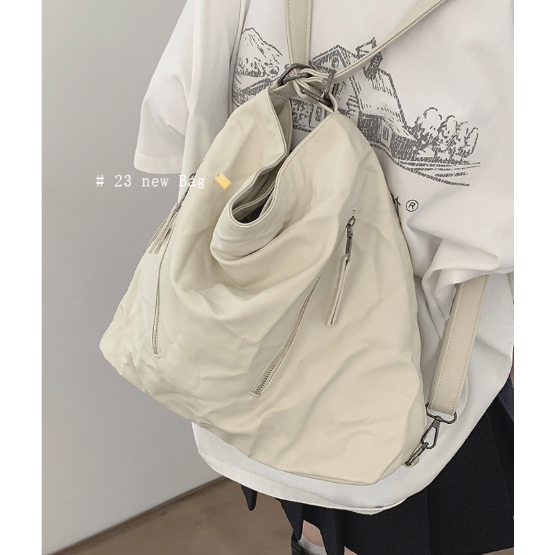 韩国双肩包包女2023新款潮时尚托特包学生上课大容量单肩包背包