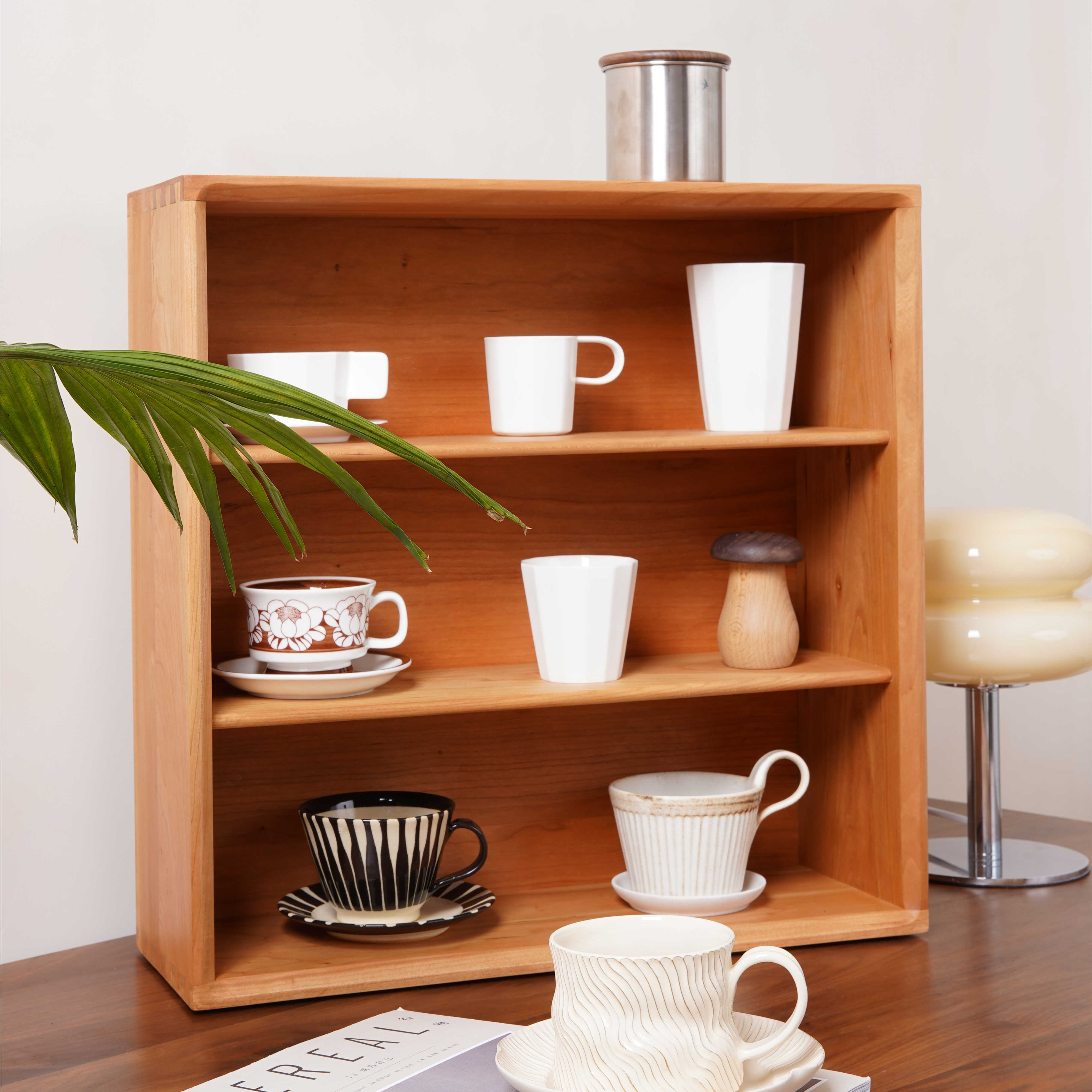 敲云[清货][无抽杯架柜]北欧实木咖啡杯收纳架器具置物架陈列柜
