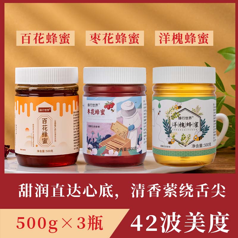 【深山蜜源】老蜂农品质蜂蜜成熟百花蜜枣花蜜500g