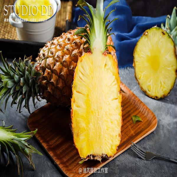 季节爆款）金砖凤梨（2枚 )(默认切盒）香，甜