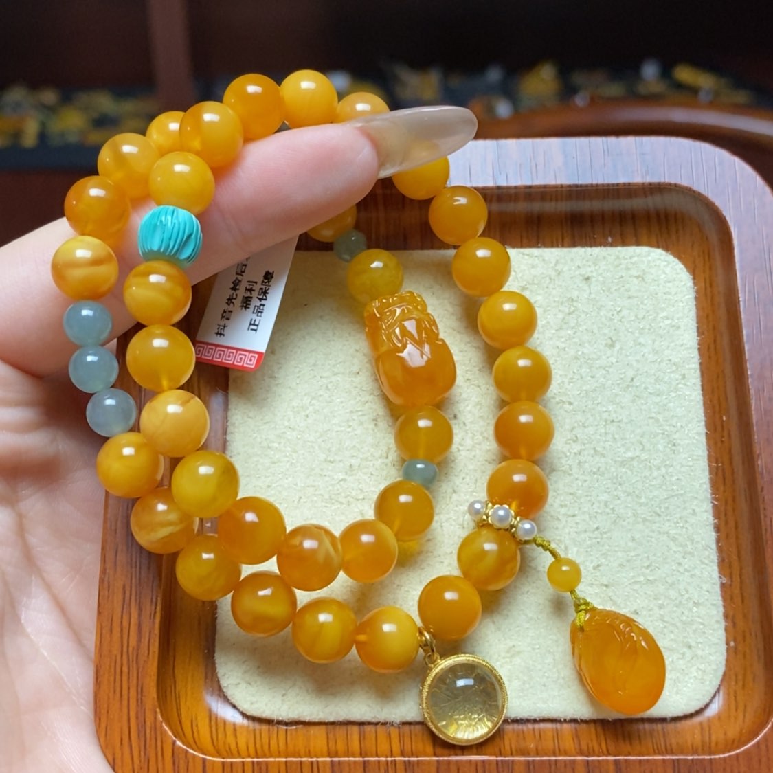 【闪购商品】蜜蜡手链未镶嵌手串