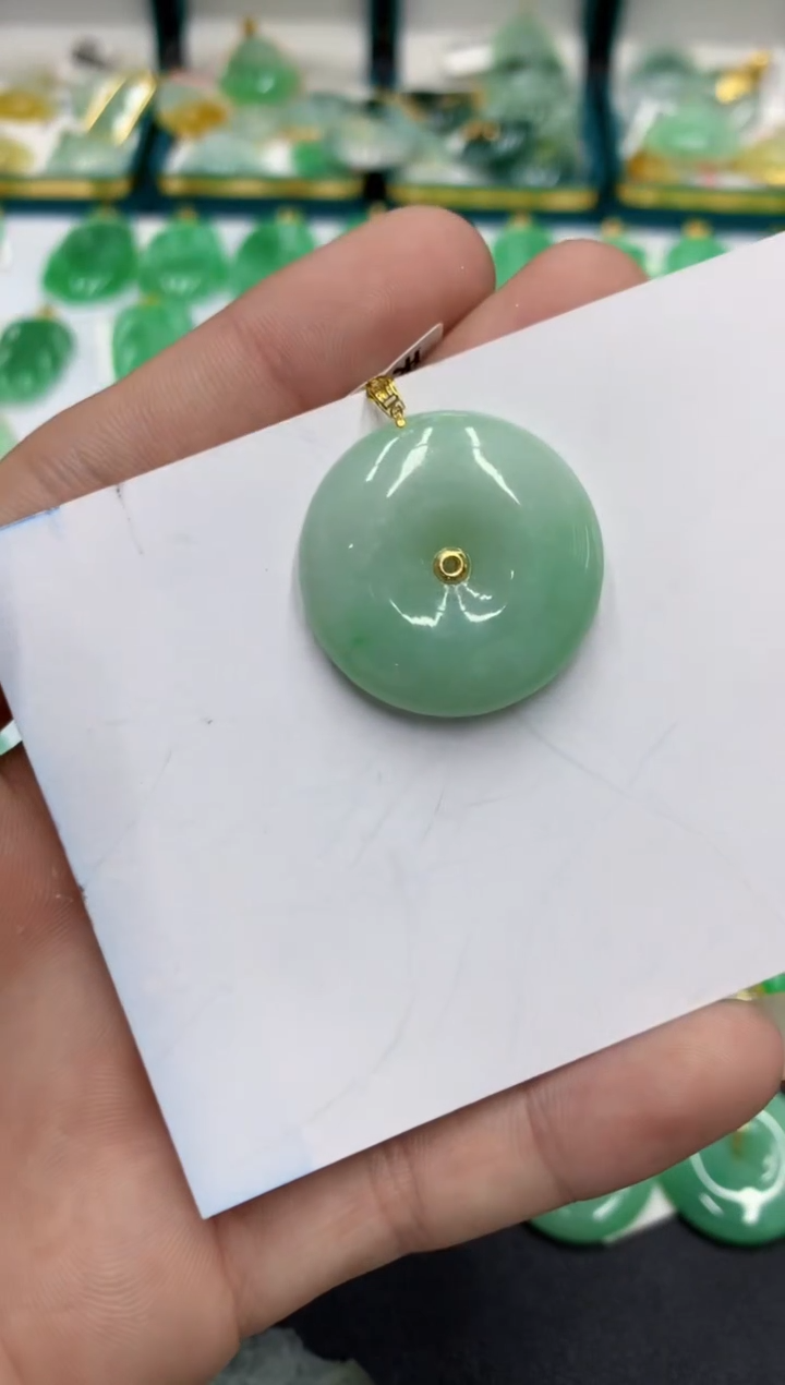 【闪购商品】翡翠颈饰18K金镶嵌145号链接