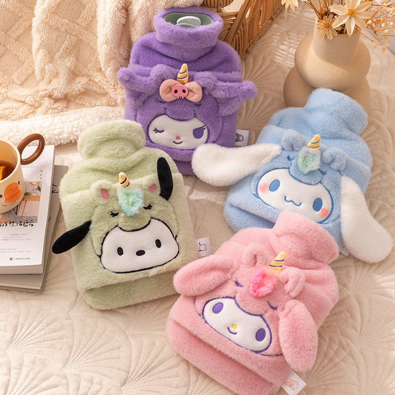 三丽鸥热水袋注水女生大号热敷暖肚子暖水袋灌水暖手宝冲水暖手袋