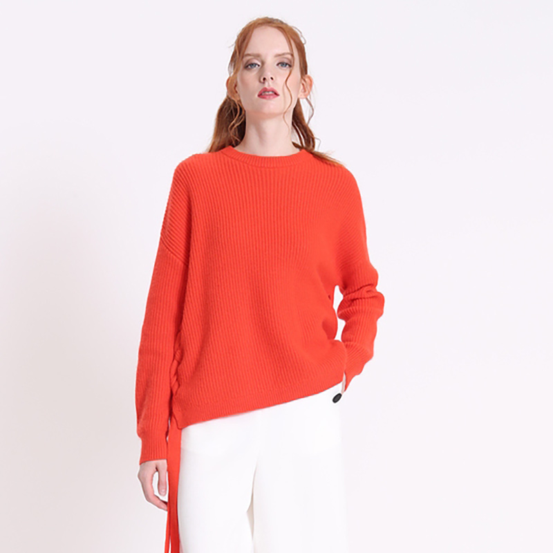 季候风秋冬通勤休闲套头圆领柔软舒适含兔毛无静电毛衣女3TA301