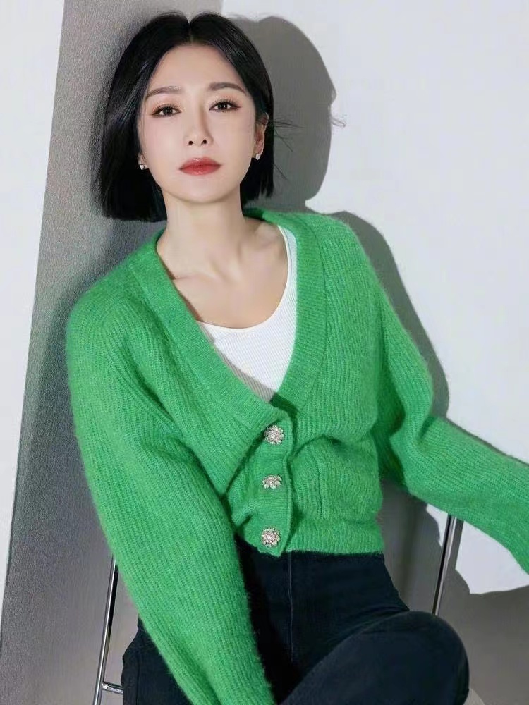 春晚同款三五七针加厚元宝针明星同款开衫