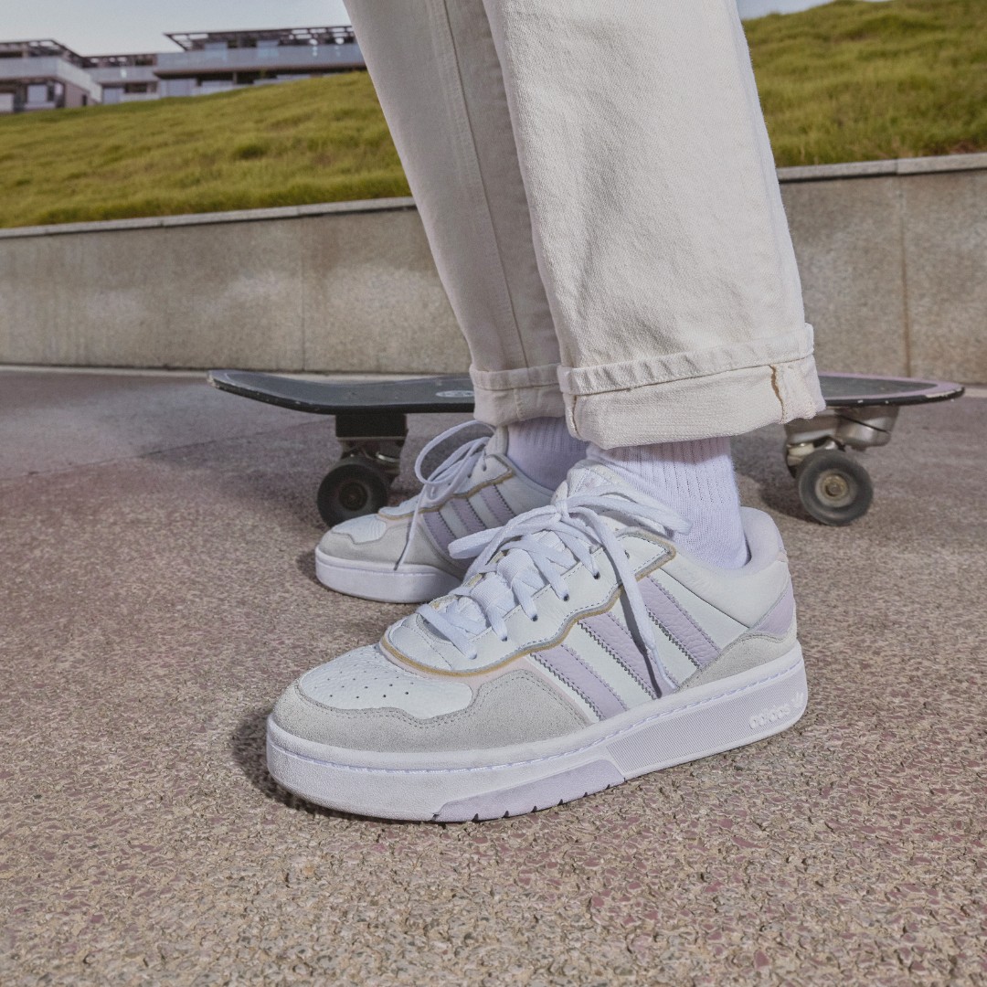 【推荐】阿迪达斯男休闲鞋运动低帮耐磨减震板鞋COURTIC 4079