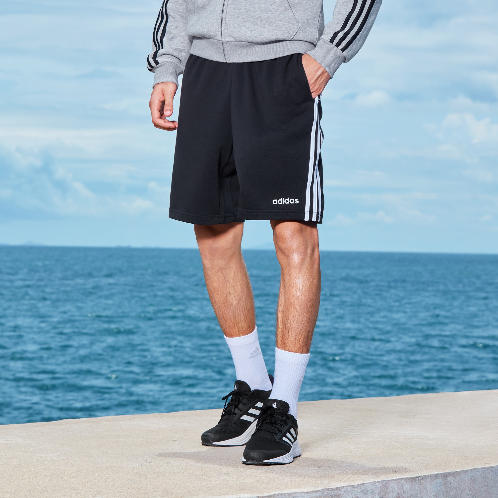 阿迪达斯男服短裤运动休闲E 3S SHRT FT DU7830