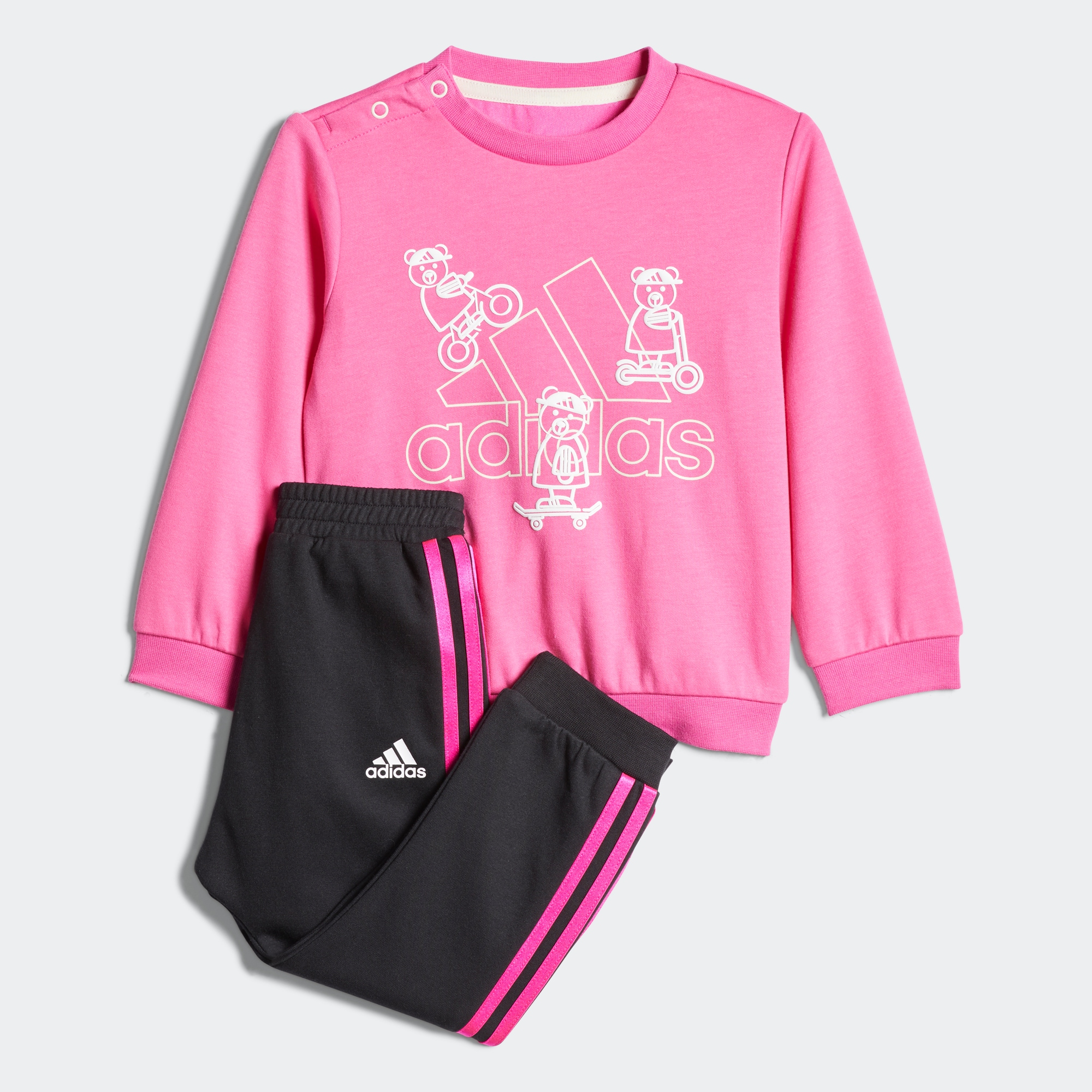 阿迪达斯童服套装运动休闲男女IN F CREW SET H38365