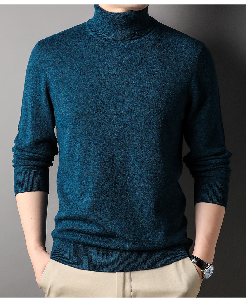 3040岁薄款时尚休闲保暖百搭纯色男士针织长袖秋季羊毛衫秋冬冬季