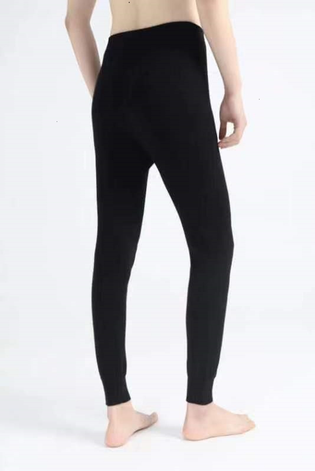 保暖时尚加厚冬季针织一体成型打底裤毛线高领羊毛衫男款男士