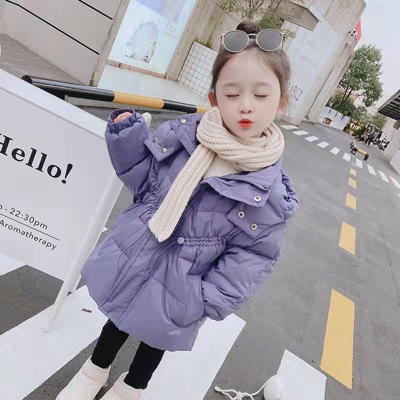 波司豋女童羽绒服服2023新款宝宝冬季中长款儿童中小童加厚外套